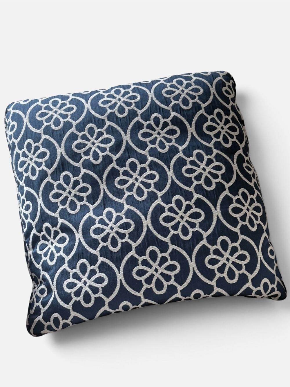 Kravet Custom Navy Ivory Pillow Covers 18x18 Pair